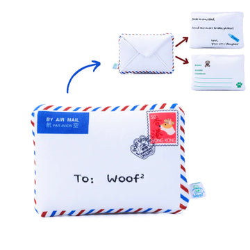 Woof² Hong Kong Airmail Letter Plush Dog Toy