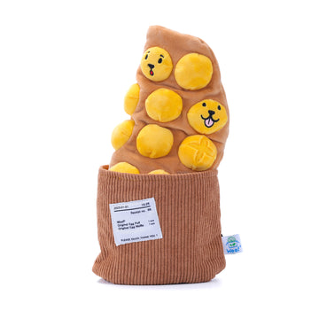 Woof² Egg Puff/Waffle 2-in-1 Plush Dog Toy