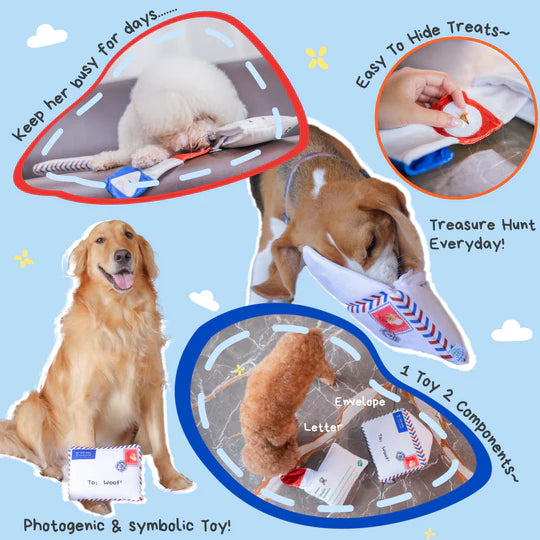 Woof² Hong Kong Airmail Letter Plush Dog Toy